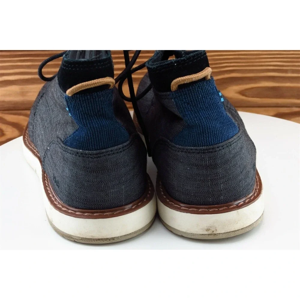 Toms Boots Sz 13‎ M Black Round Toe Chukka Fabric Men